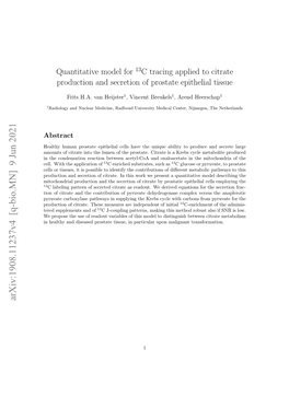 Arxiv:1908.11237V4 [Q-Bio.MN] 9 Jun 2021