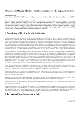 2. Levitation Using Superconductivity