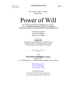 Power of Will.Pdf (660.4Kb)