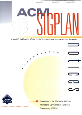 Sixth ACM SIGPLAN International Conference on Functional Programming (ICFP'01)