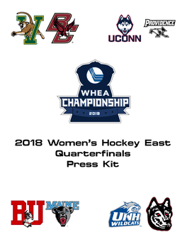 2018 Women's Hockey East Quarterfinals Press