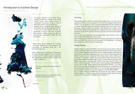 Introduction to Fashion Design First Summer Session from June 27Th to July 8Th 2011 Fashion Design & Fashion Styling