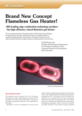 Brand New Concept Flameless Gas Heater! -IHI Leading Edge Combustion Technology Produce the High Efficiency Closed Flameless Gas Heater