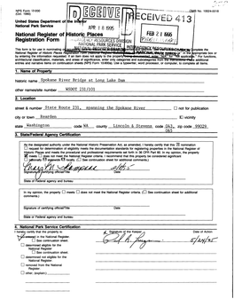 National Register of (Historic Places Registration Form