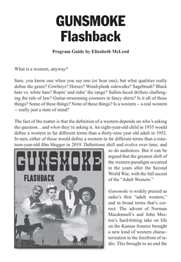 GUNSMOKE Flashback