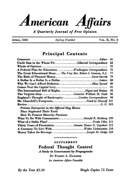 American Affairs, Vol X, No 2, 1948