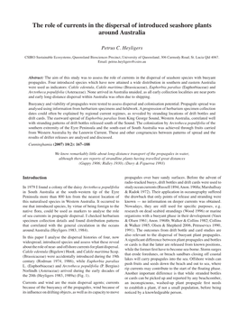 The Role of Currents in the Dispersal of Introduced Seashore Plants Around Australia