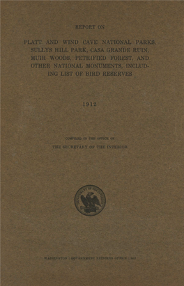 Report on Platt and Wind Cave National Parks, Sullys