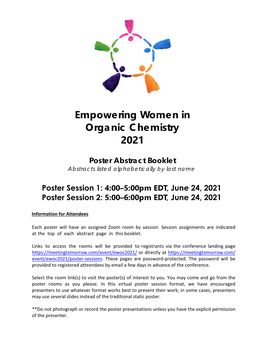 Empowering Women in Organic Chemistry 2021