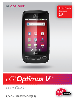 LG Optimus V User Guide