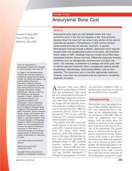 Aneurysmal Bone Cyst