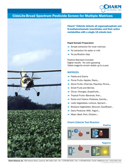 Cidelitebroad Spectrum Pesticide Screen for Multiple Matrices