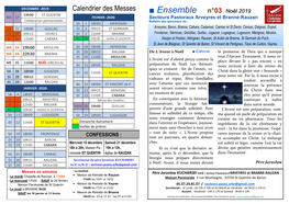 Calendrier Des Messes