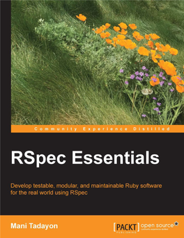 Rspec Essentials Develop Testable, Modular, An