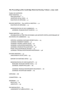 Proceedings Volume 1 – 1905-1906 [PDF]