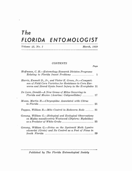 Florida Entomologist