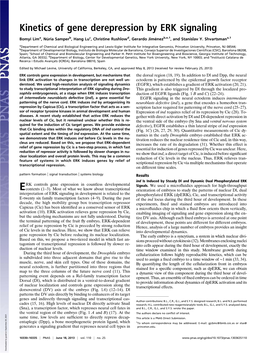 Kinetics of Gene Derepression by ERK Signaling