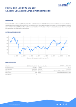 FACTSHEET - AS of 24-Sep-2021 Solactive GBS Austria Large & Mid Cap Index TR