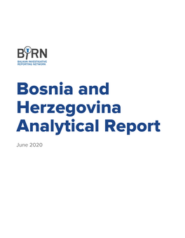 Bosnia and Herzegovina Analytical Report