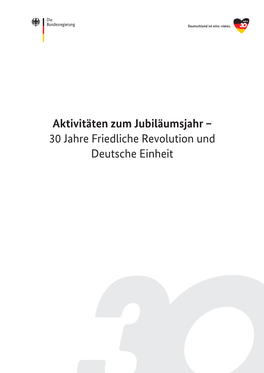 30 Jahre Friedliche Revolution Und Deutsche Einheit IMPRESSUM