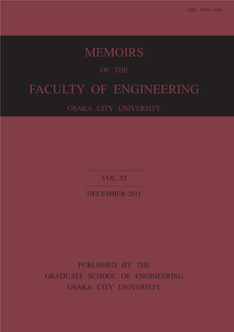 Memoirs Faculty of Engineering