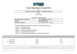 Forest Operations Coupe Plan for Harvest Unit 484-501-0024-B - Firebreak Thinnings Erica 484 - Lady