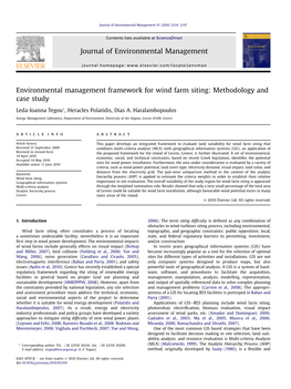 Environmental Management Framework for Wind Farm Siting: Methodology and Case Study