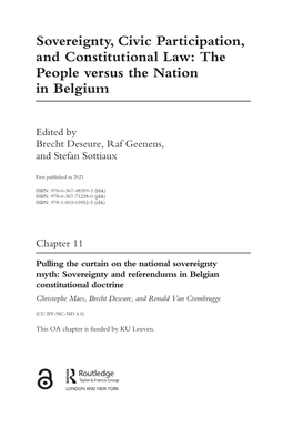 Sovereignty, Civic Participation, and Constitutional Law: the People Versus the Nation in Belgium