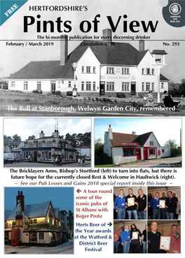 Pints of View the Bi-Monthly Publication for Every Discerning Drinker February / March 2019 Circulation 8750 No