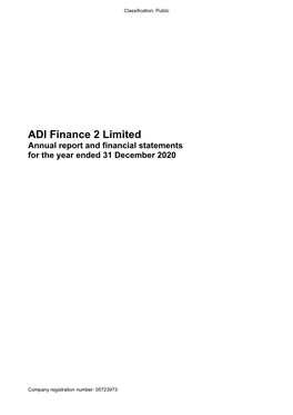 ADI Finance 2 Limited Annual Report and Financial Statements for the Year Ended 31 December 2020