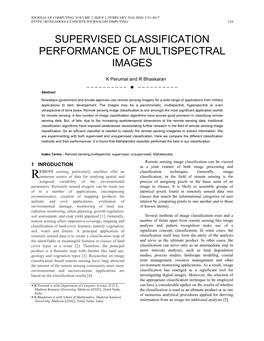 Supervised Classification Performance of Multispectral