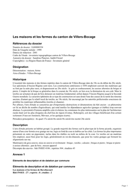 Les Maisons Et Les Fermes Du Canton De Villers-Bocage