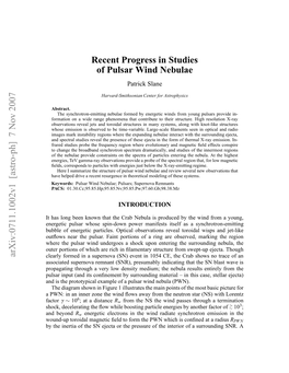 Recent Progress in Studies of Pulsar Wind Nebulae