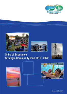 Shire of Esperance Strategic Community Plan 2012 - 2022