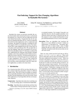 Support for Size-Changing Algorithms in Stackable File Systems