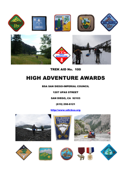 High Adventure Awards