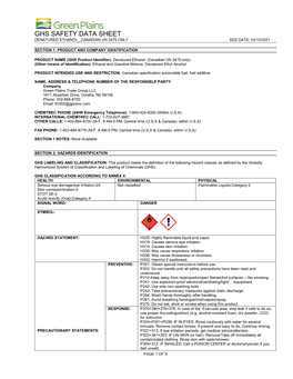 Ethanol Denatured (Canadian)