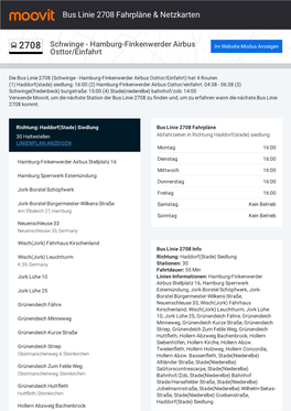Bus Linie 2708 Fahrpläne & Karten