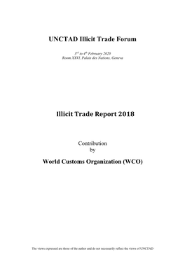 UNCTAD Illicit Trade Forum Illicit Trade Report 2018