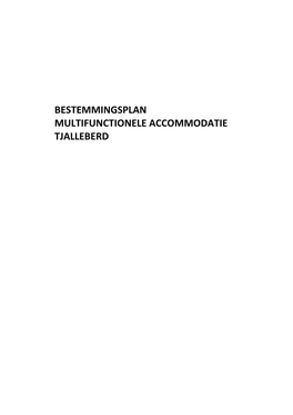 Bestemmingsplan Multifunctionele Accommodatie Tjalleberd