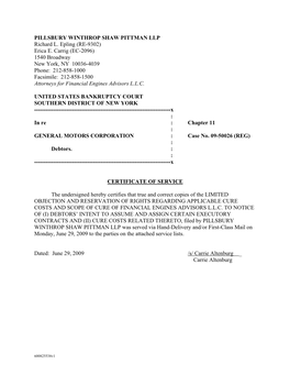 PILLSBURY WINTHROP SHAW PITTMAN LLP Richard L. Epling (RE-9302) Erica E