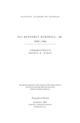 Eli Kennerly Marshall, Jr