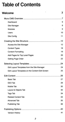 Table of Contents