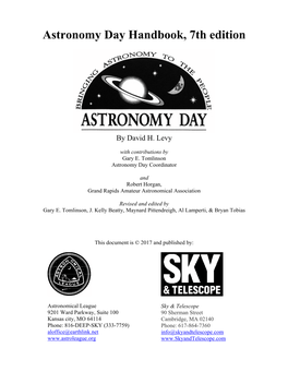 Astronomy Day Handbook, 7Th Edition