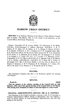 Harrow Urban District