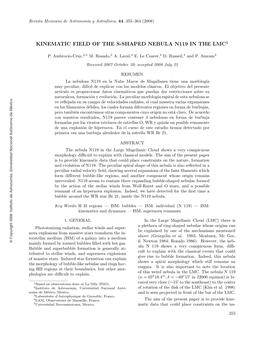 Kinematic Field of the S-Shaped Nebula N119 in the Lmc1