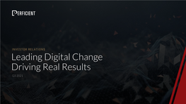 Leading Digital Change Driving Real Results