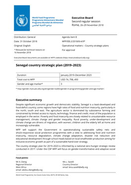 Senegal Country Strategic Plan (2019–2023)