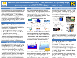 Separation Principles As an Early Exposure to TRIZ-Based Ideation in Engineering Design Kenneth M