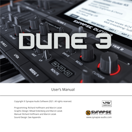 DUNE 3 Manual